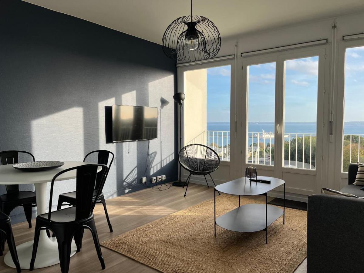 Nouveau! Appartement Vue Mer 180° Et Place Parking Брест Екстер'єр фото