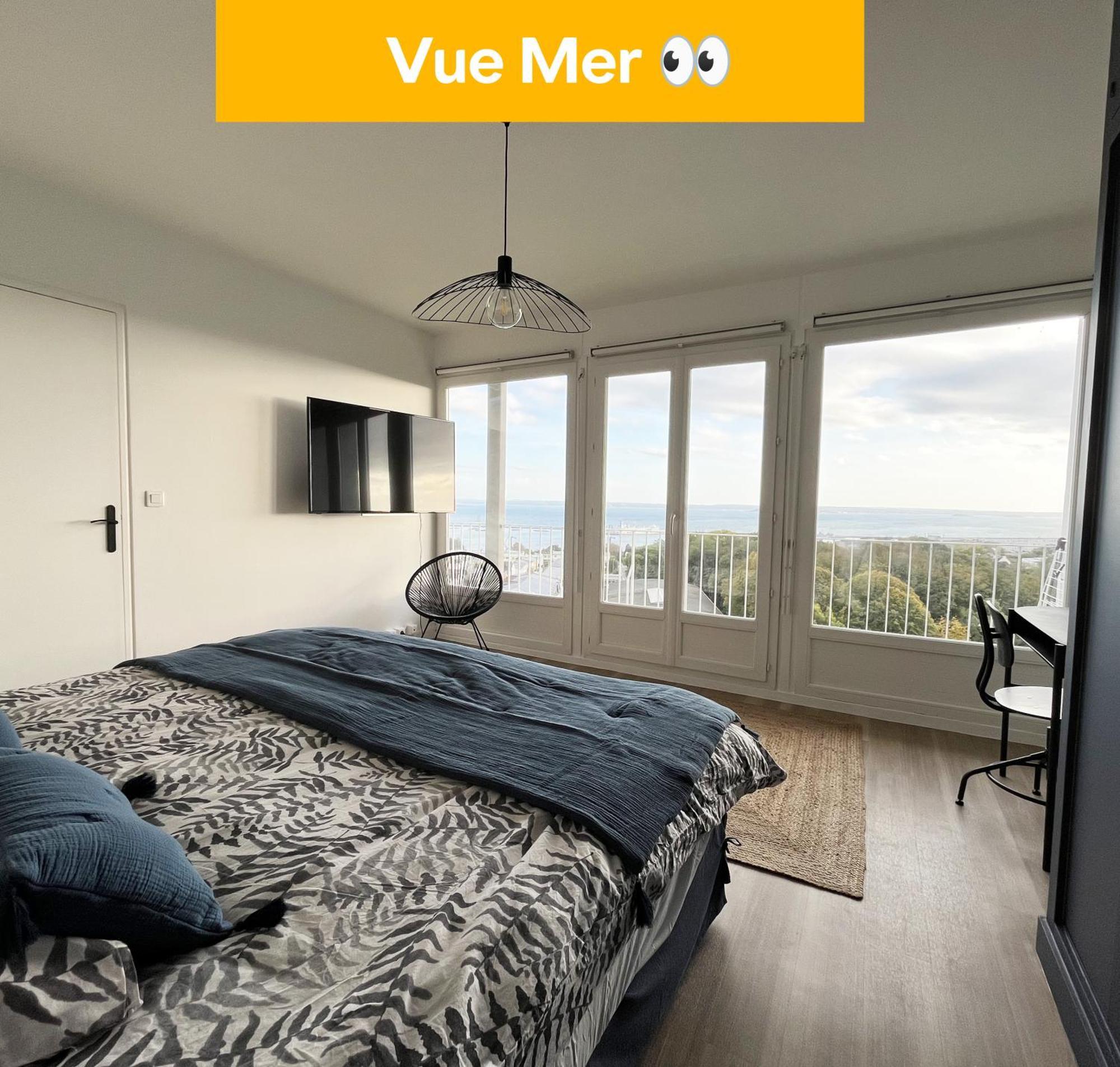 Nouveau! Appartement Vue Mer 180° Et Place Parking Брест Екстер'єр фото